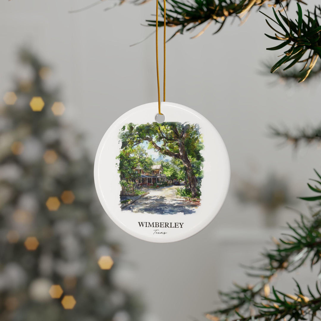 Wimberley Texas Ornament: Unique Wimberley TX Souvenir, Wimberley TX Xmas Decor, and Authentic Texas Gift