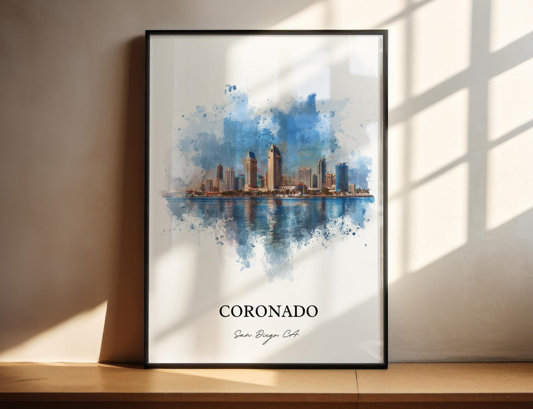 Coronado, California – Watercolor Art Print