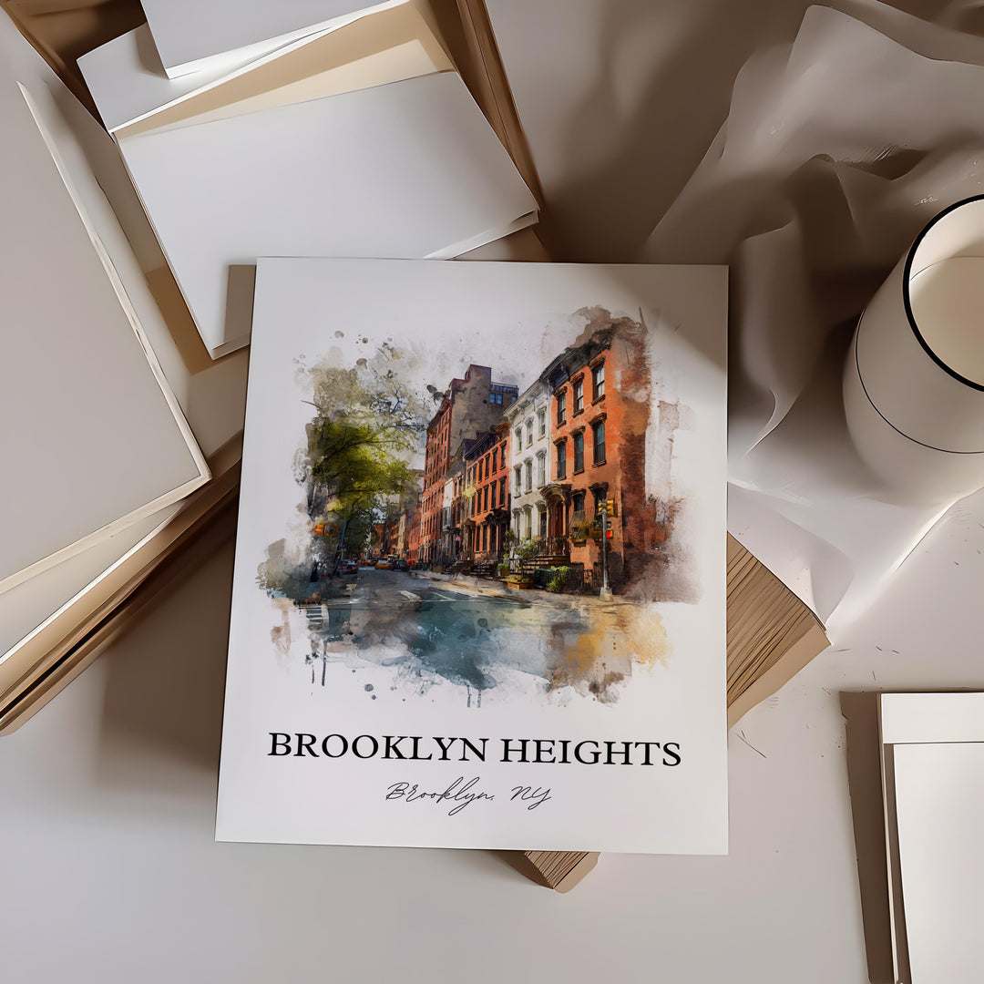 Brooklyn Heights, NY – Watercolor Art Print