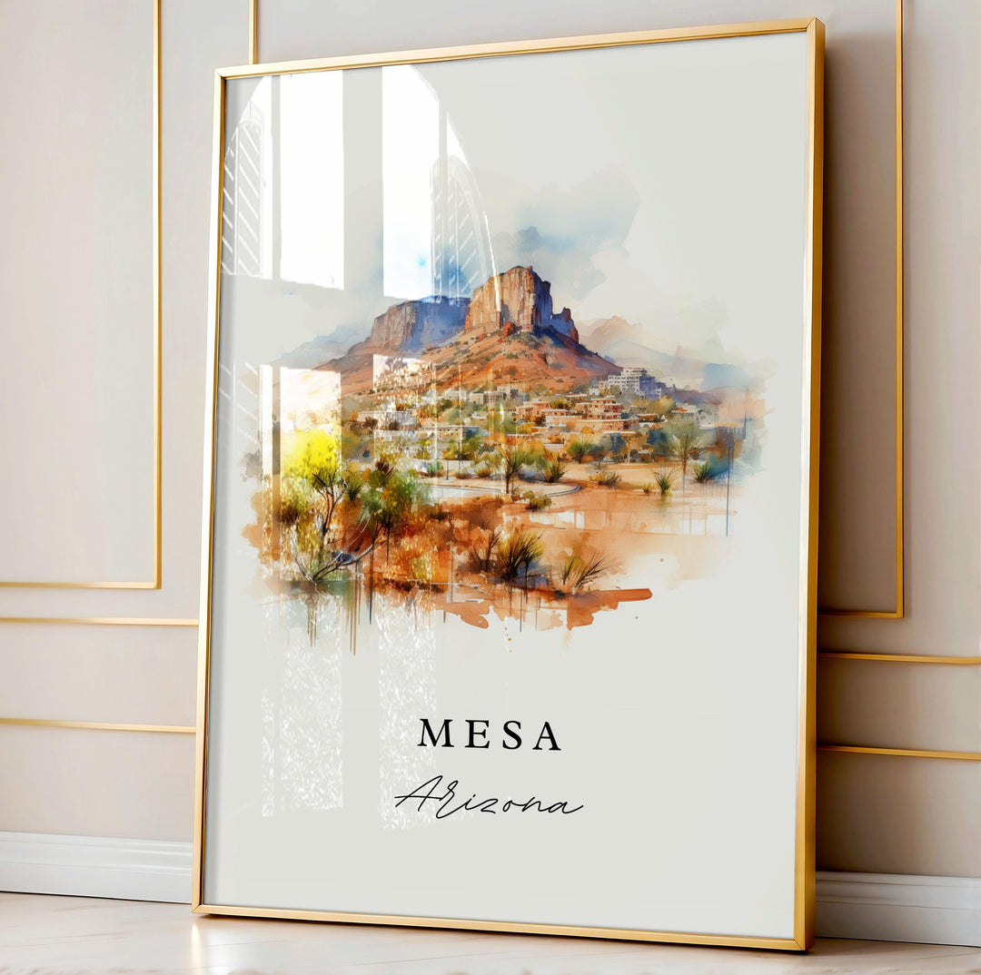 Mesa Arizona wall art - Arizona, Mesa poster, Mesa AZ Wedding gift, Mesa Arizona Birthday present, Custom Text, Personalised Gift