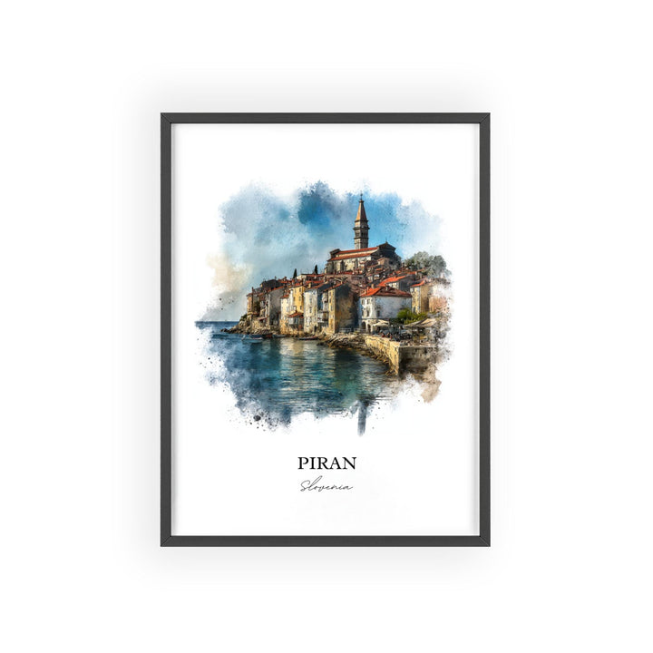 Piran, Slovenia – Watercolor Art Print
