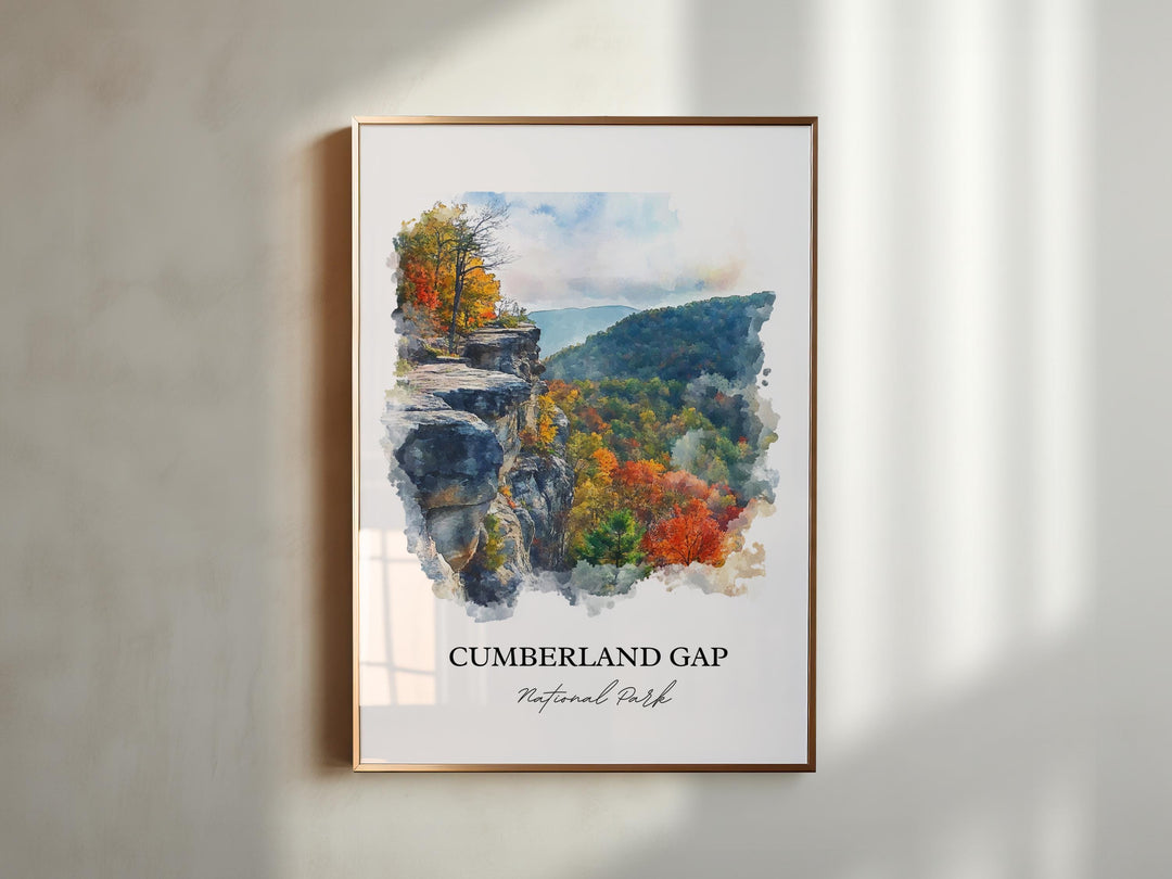 Cumberland Gap TN Wall Art, Claiborne County Print, Tennessee Artwork, Cumberland Gap Gift, Travel Print, Travel Poster, Housewarming Gift