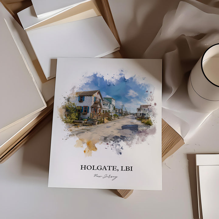 Holgate, New Jersey – Watercolor Art Print