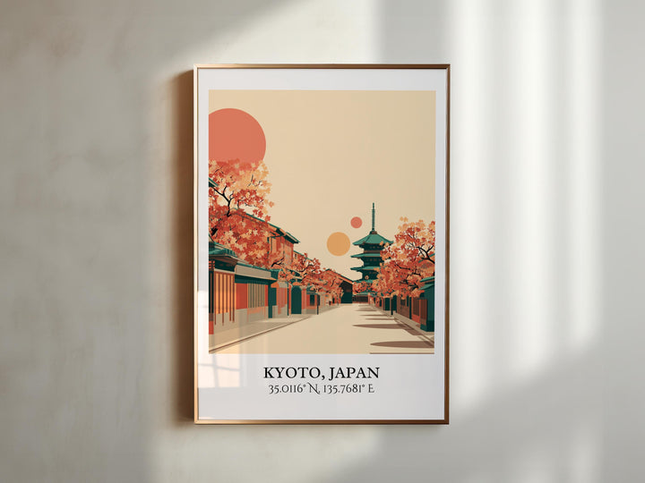 Kyoto Art, Kyoto Retro Travel Art, Kyoto Home Decor, Kyoto Japan Gift, Japan Travel Art, Travel Prints, Housewarming Gift