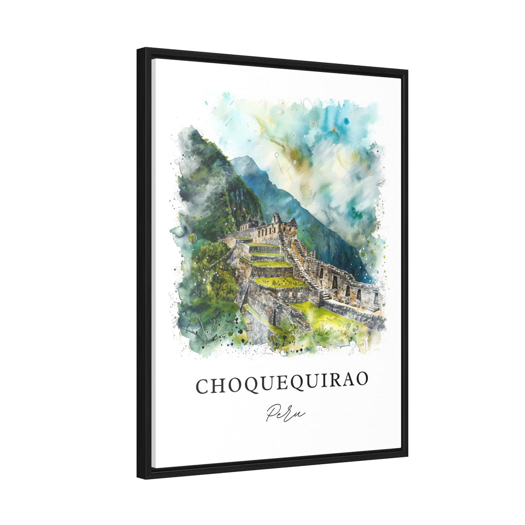 Choquequirao Wall Art, Choquequirao Peru Print, Machu Picchu Watercolor, Choquequirao Gift,