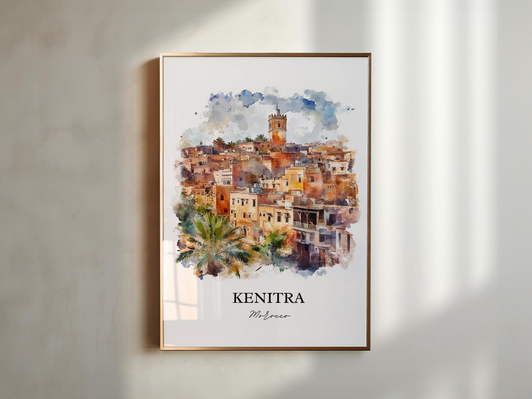 Kenitra, Morocco – Watercolor Art Print