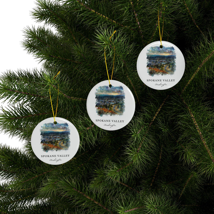 Spokane WA Ornament: Unique Spokane Souvenir, Spokane Valley Decor, and Authentic Spokane Valley Gift