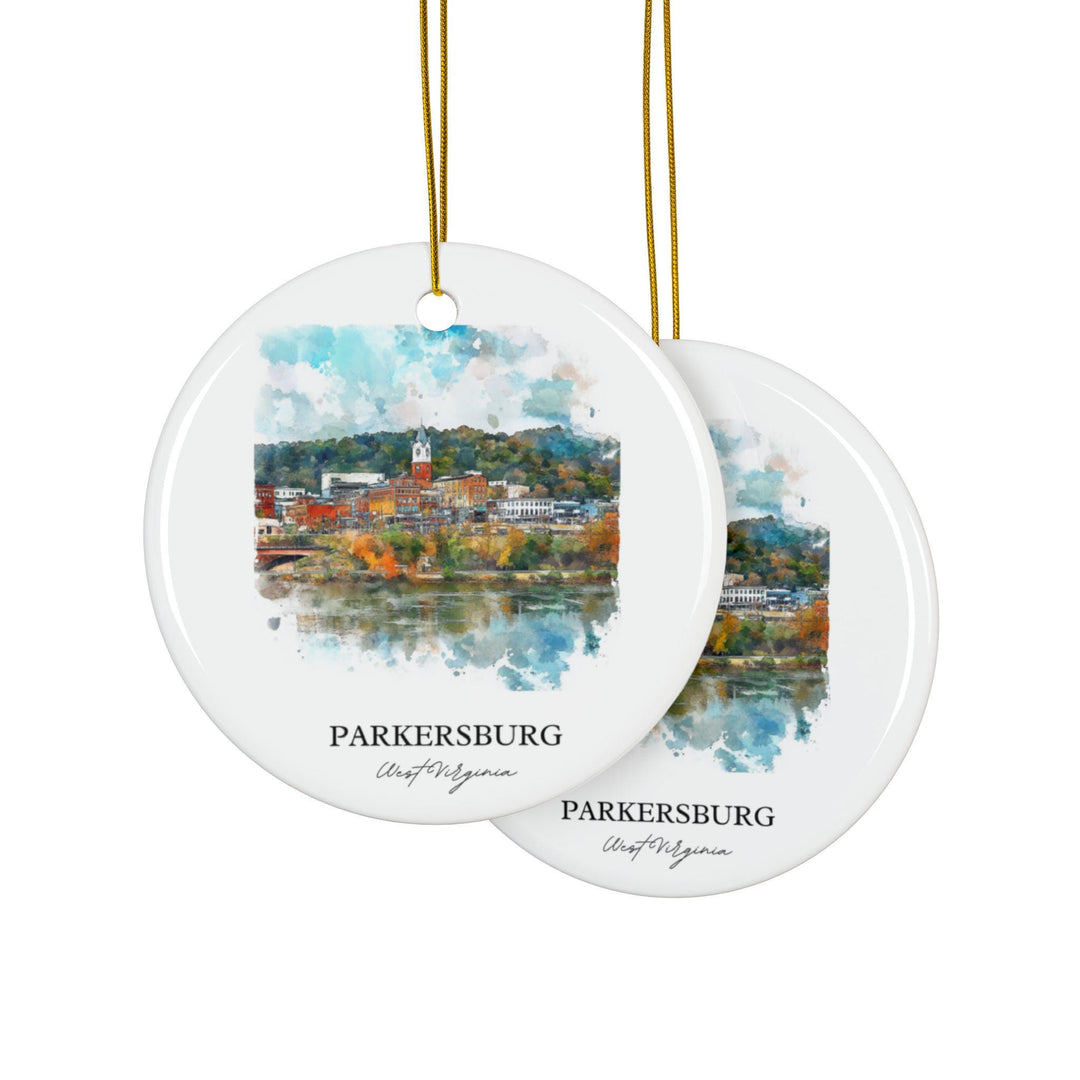 Parkersburg WV Ornament: Unique Parkersburg Souvenir, West Virginia Xmas Decor, and Authentic Parkersburg WV Gift