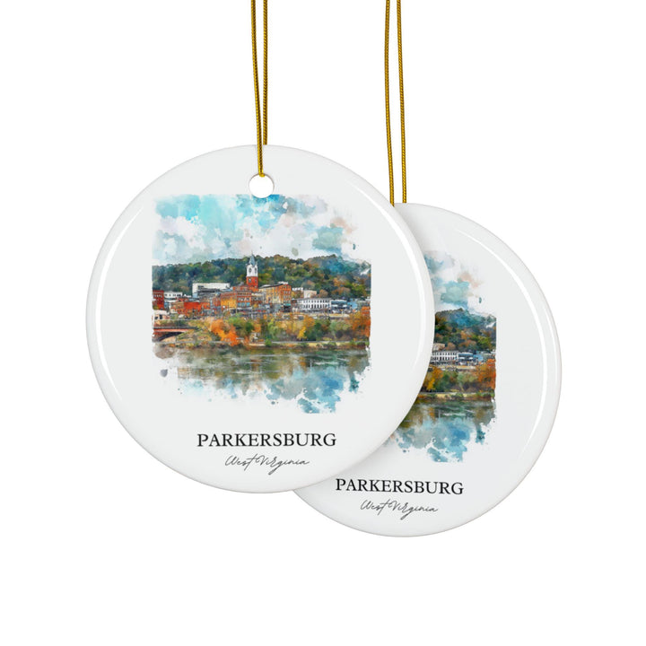 Parkersburg WV Ornament: Unique Parkersburg Souvenir, West Virginia Xmas Decor, and Authentic Parkersburg WV Gift