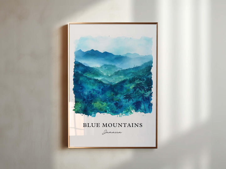 Blue Mountains Jamaica Wall Art - Caribbean Print