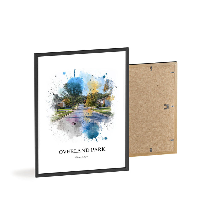 Overland Park, Kansas – Watercolor Art Print