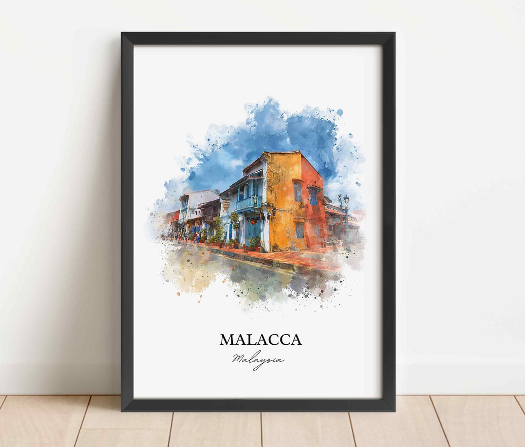 Malacca, Malaysia – Watercolor Art Print