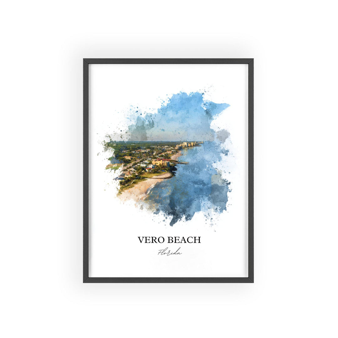 Vero Beach, FL – Watercolor Art Print