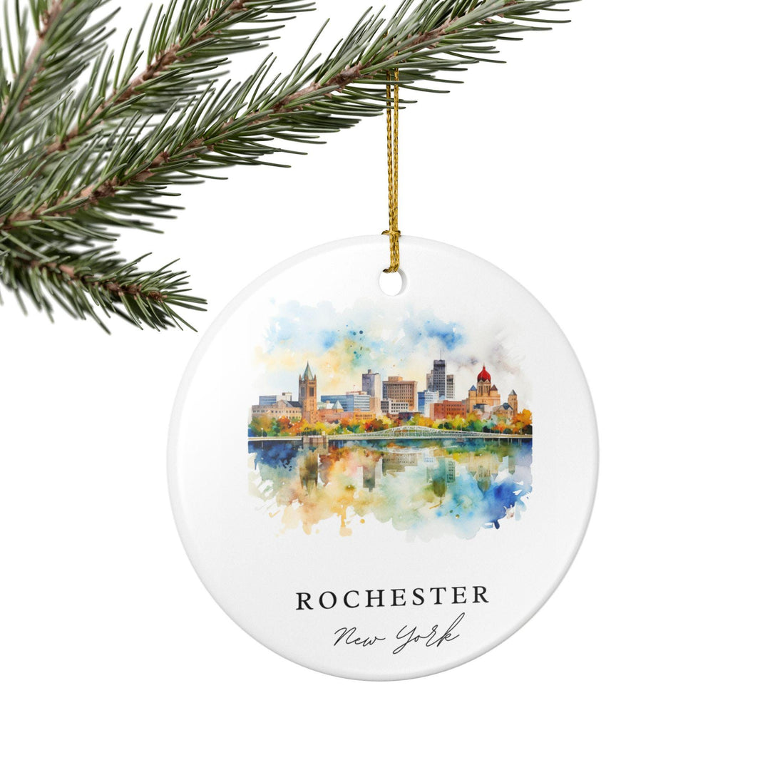 Rochester NY Ornament: Unique Rochester Souvenir, Rochester NY Xmas Decor, and Authentic Rochester NY Gift