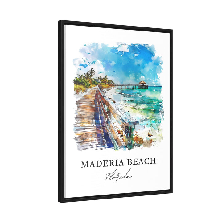 Madeira Beach FL Art, Pinellas County, Madeira Beach Watercolor, Madeira Beach Florida Gift,