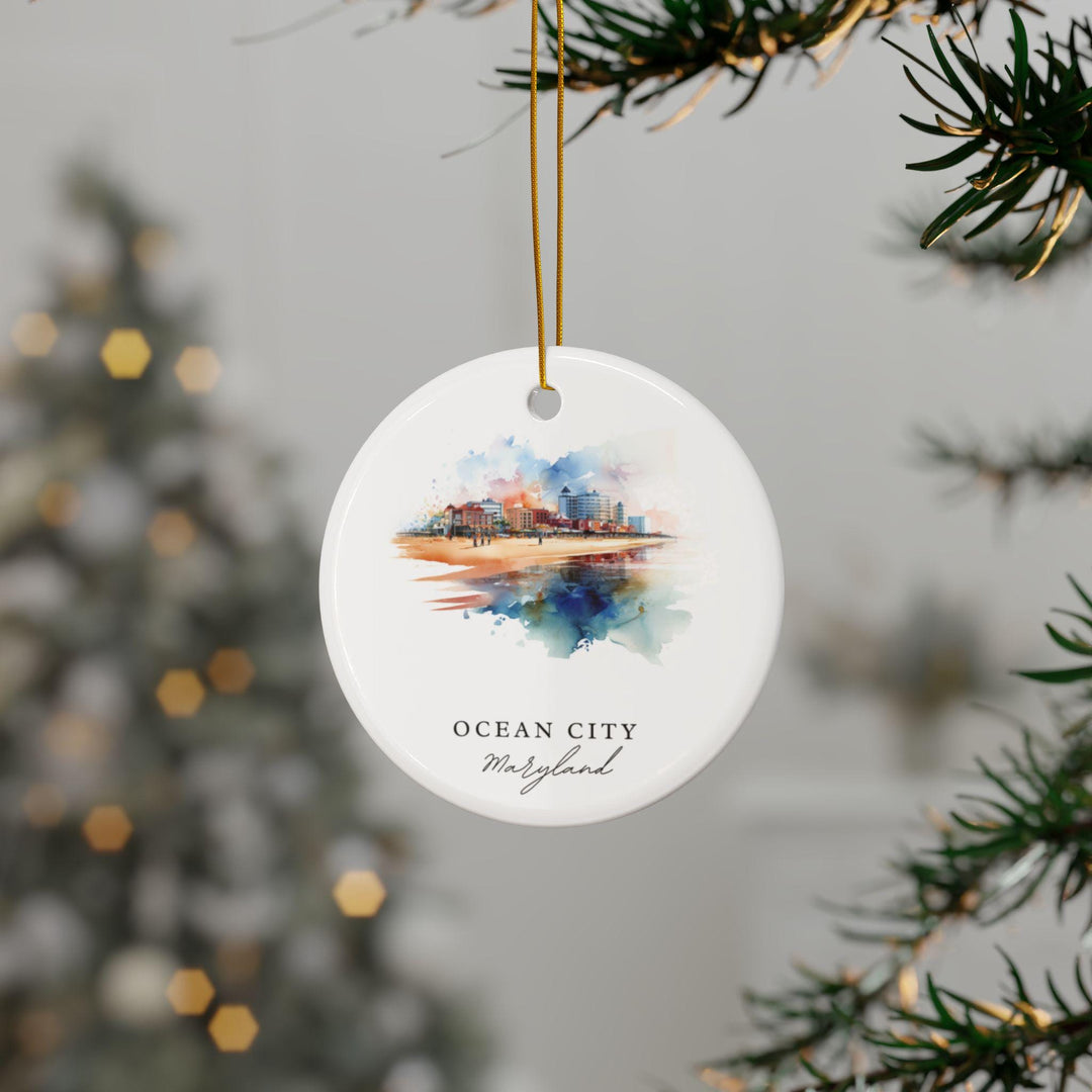 Ocean City MD Ornament: Unique Ocean City Souvenir, Ocean City Maryland Decor, and Authentic Ocean City MD Gift