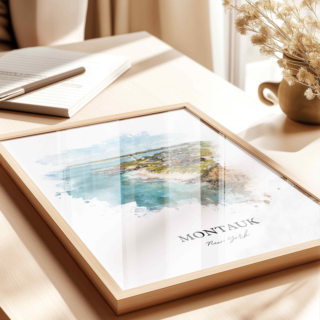 Montauk, NY – Watercolor Art Print