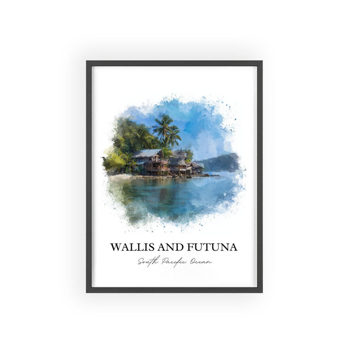 Wallis and Futuna Art, South Pacific Print, Wallis and Futuna Artwork, Wallis Futuna Gift, Travel Print, Travel Poster, Housewarming Gift