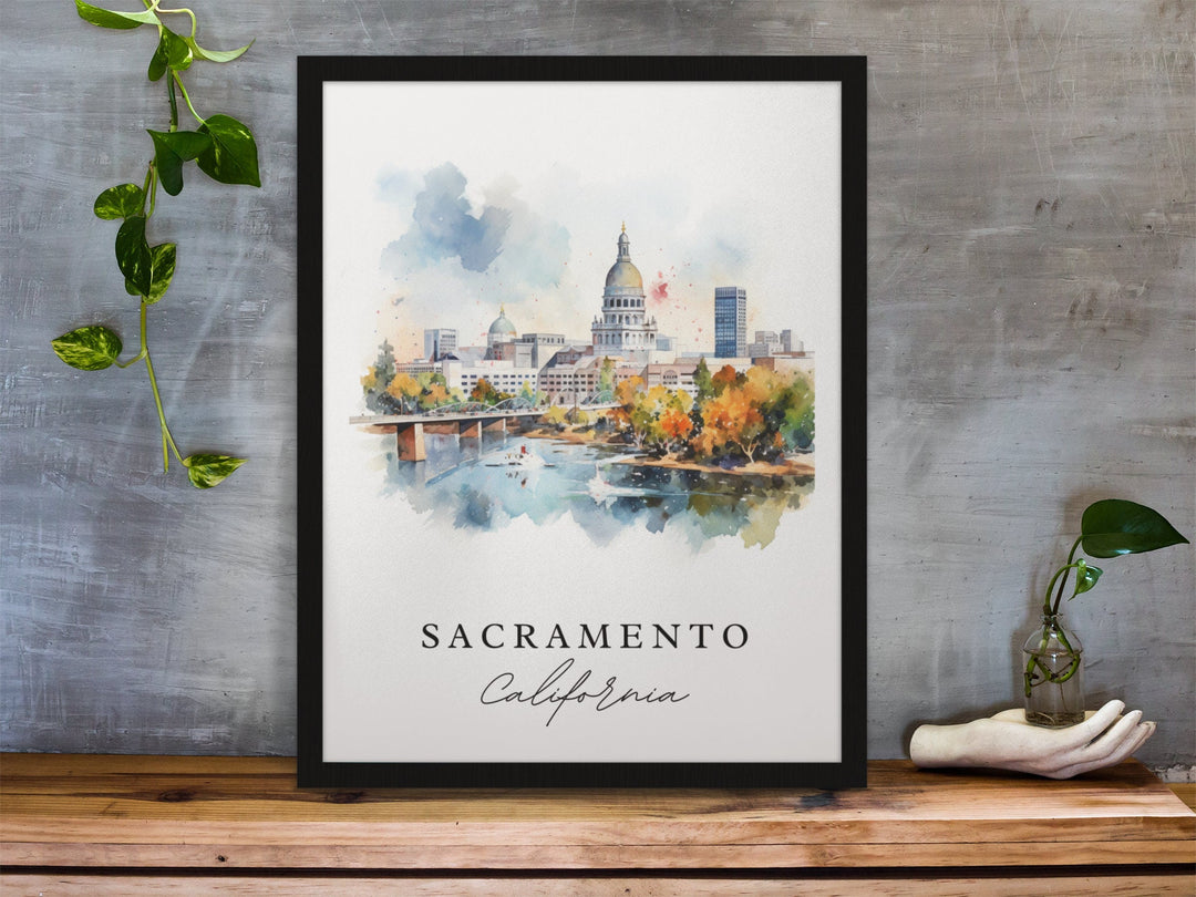 Sacramento CA wall art - California, Sacramento poster, Sacramento Wedding gift, Birthday present, Custom Text, Personalized Gift