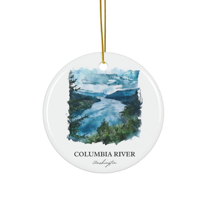 Columbia River Ornament: Unique Columbia River Souvenir, Columbia River Xmas Decor, and Authentic Columbia River Gift