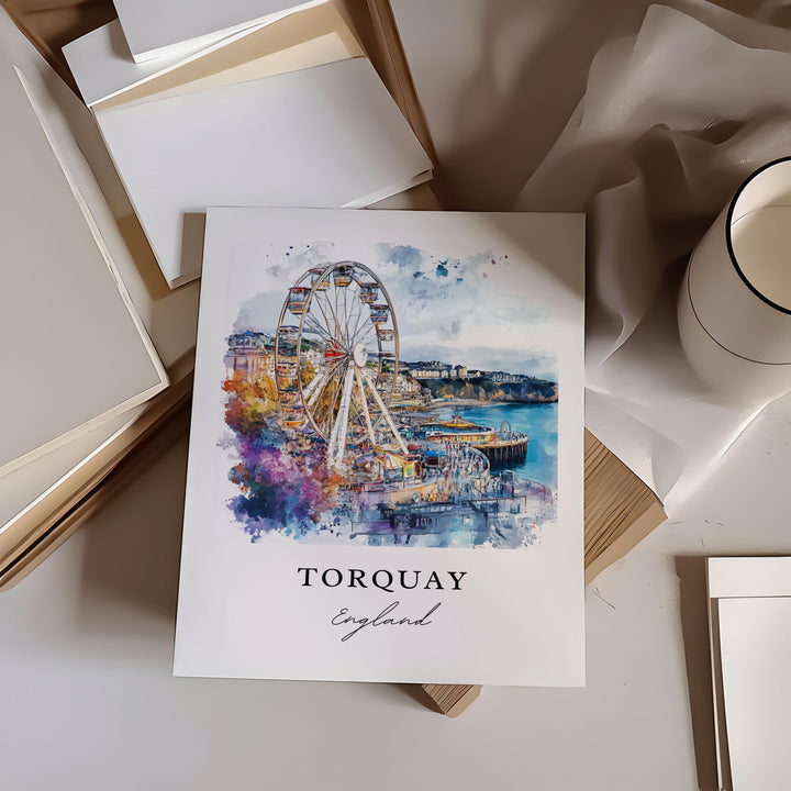 Torquay, England – Watercolor Art Print