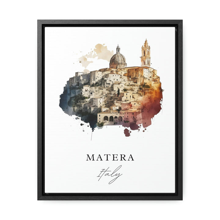 Matera traditional travel art - Italy, Matera poster, Wedding gift, Birthday present, Custom Text, Personalised Gift