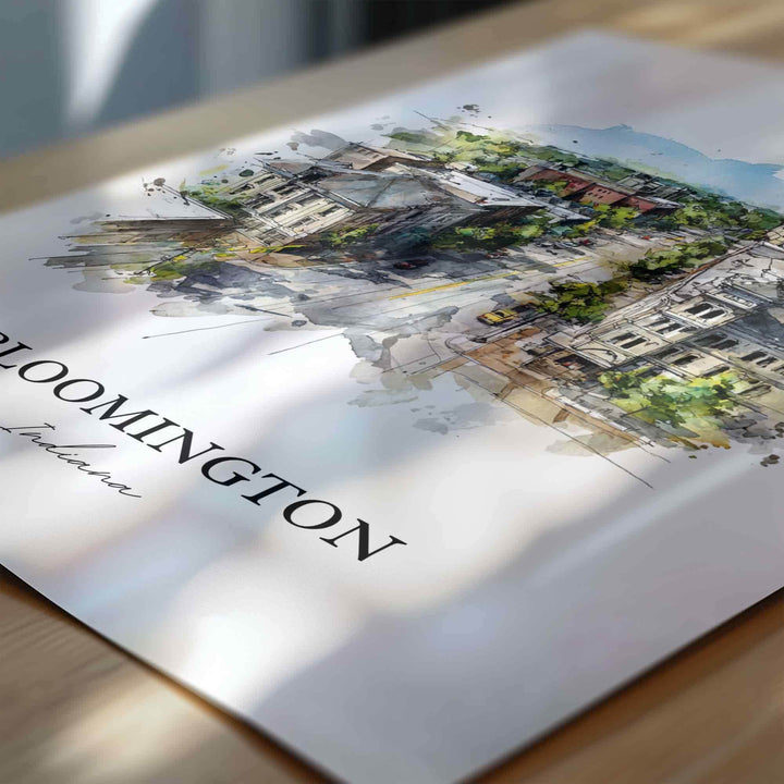 Bloomington, IN – Watercolor Art Print