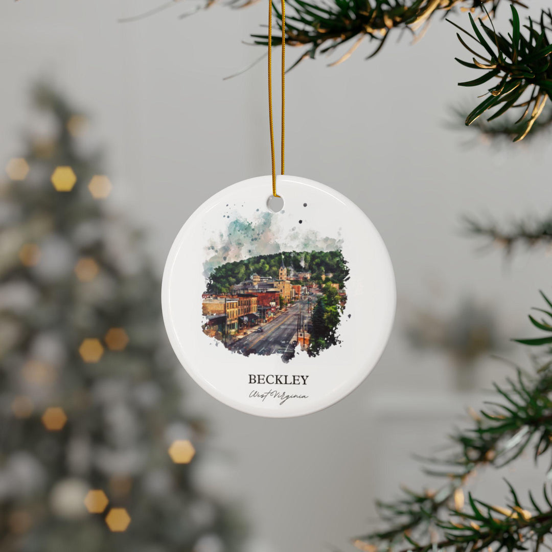 Beckley WV Ornament: Unique Beckley Souvenir, Beckley Xmas Decor, and Authentic West Virginia Gift