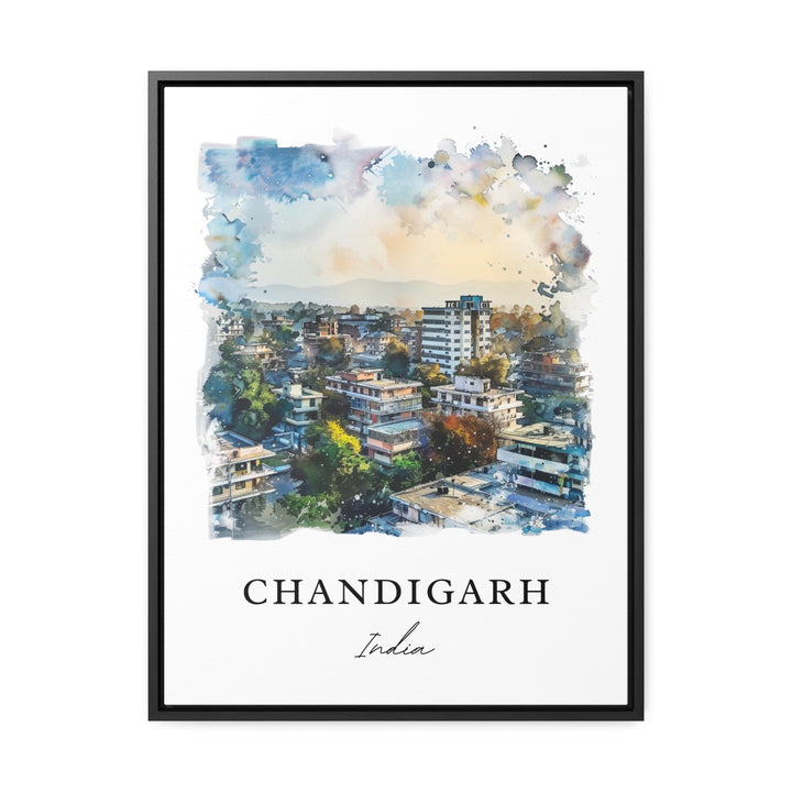 Chandigarh Wall Art, Chandigarh India Print, Punjab Watercolor Art, Chandigarh Gift,