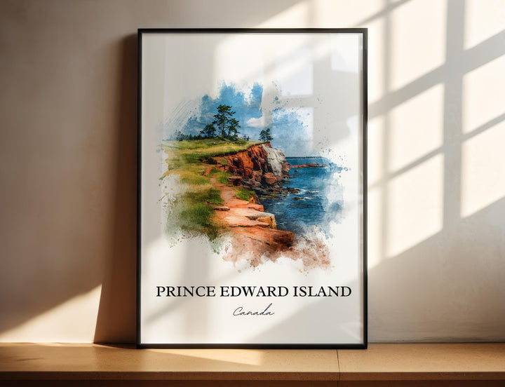Prince Edward Island Wall Art, PEI Print, Canada Watercolor, Prince Edward Island Gift, PEI Travel Print, Travel Poster, Housewarming Gift