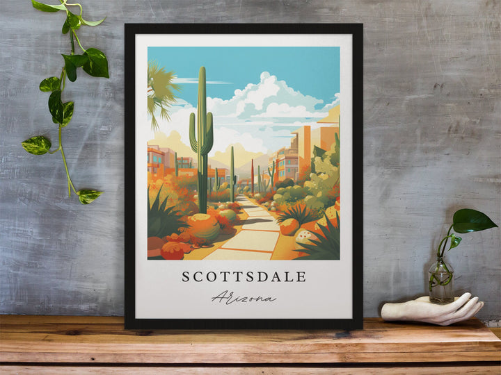 Scottsdale AZ wall art - Arizona, Scottsdale poster, Scottsdale Wedding gift, Birthday present, Custom Text, Personalised Gift