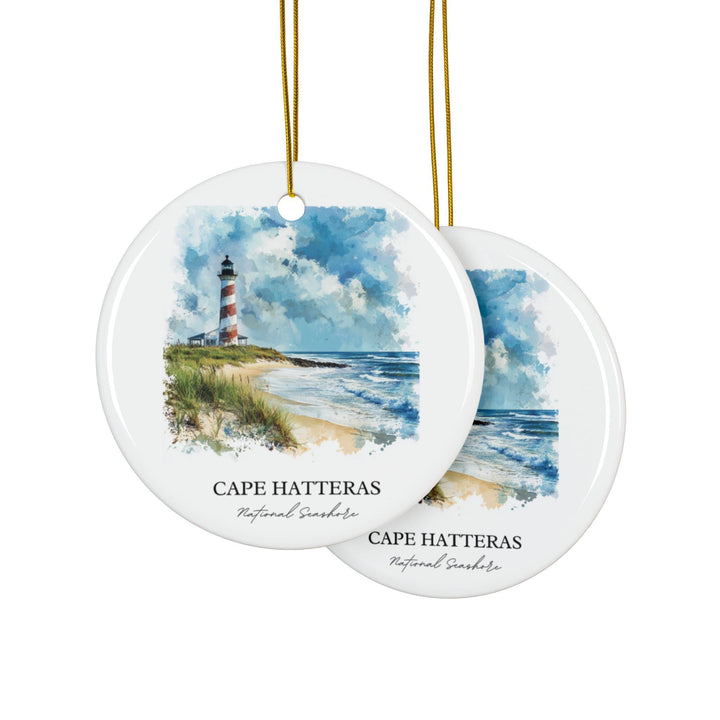Cape Hatteras Ornament: Unique Cape Hatteras Souvenir, Outer Banks Xmas Decor, and Authentic Cape Hatteras Gift