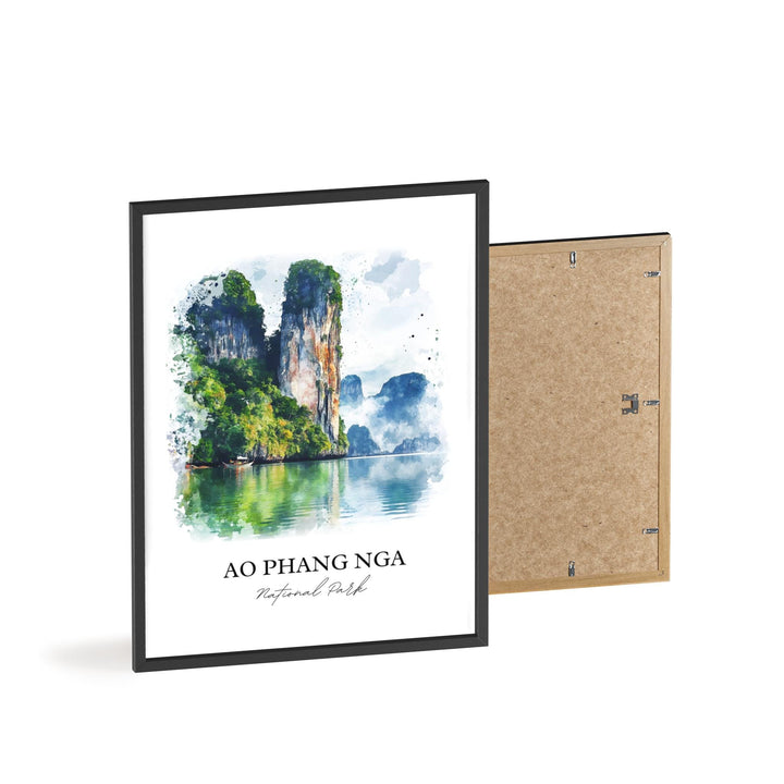 Ao Phang Nga National Park Wall Art, Takdat Print, Thailand Art, Ao Phang Nga Park Gift, Travel Print, Travel Poster, Housewarming Gift