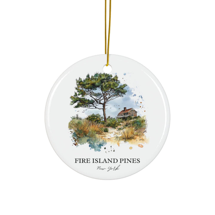 Fire Island Ornament: Unique Fire Island NY Souvenir, Fire Island Xmas Decor, and Authentic Fire Island Pines Gift