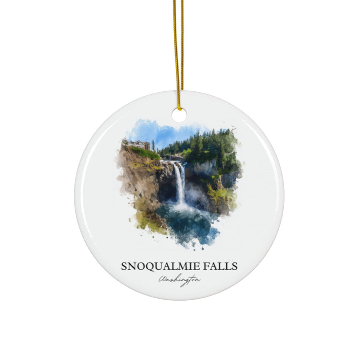 Snoqualmie Falls Art, Fall City Print, Washington St Watercolor Art, Snoqualmie Falls Gift, Travel Print, Travel Poster, Housewarming Gift
