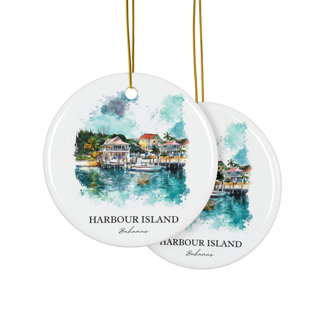Harbour Island Ornament: Unique Harbour Island Souvenir, Bahamas Xmas Decor, and Authentic Harbour Island Gift