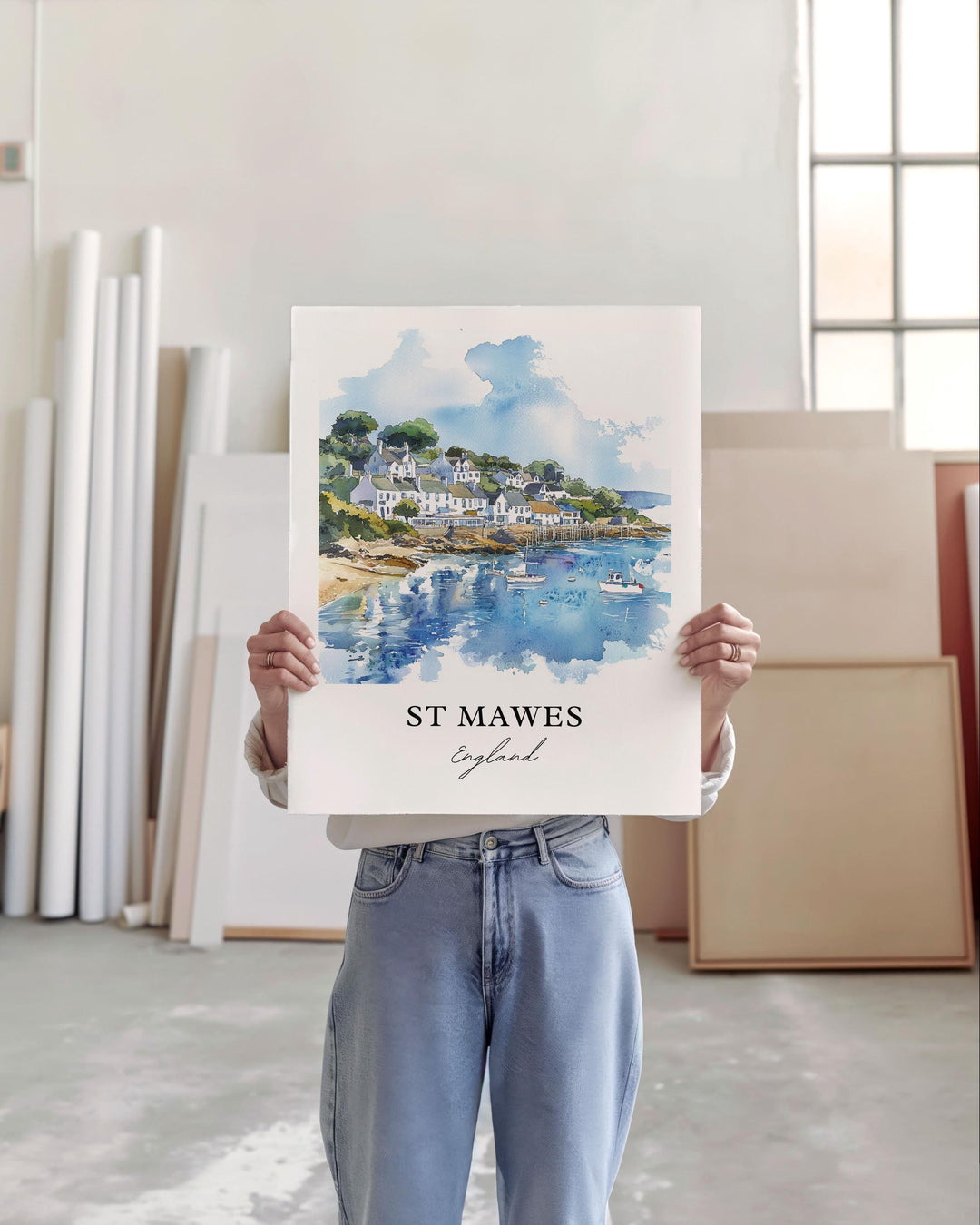 St Mawes, England – Watercolor Art Print