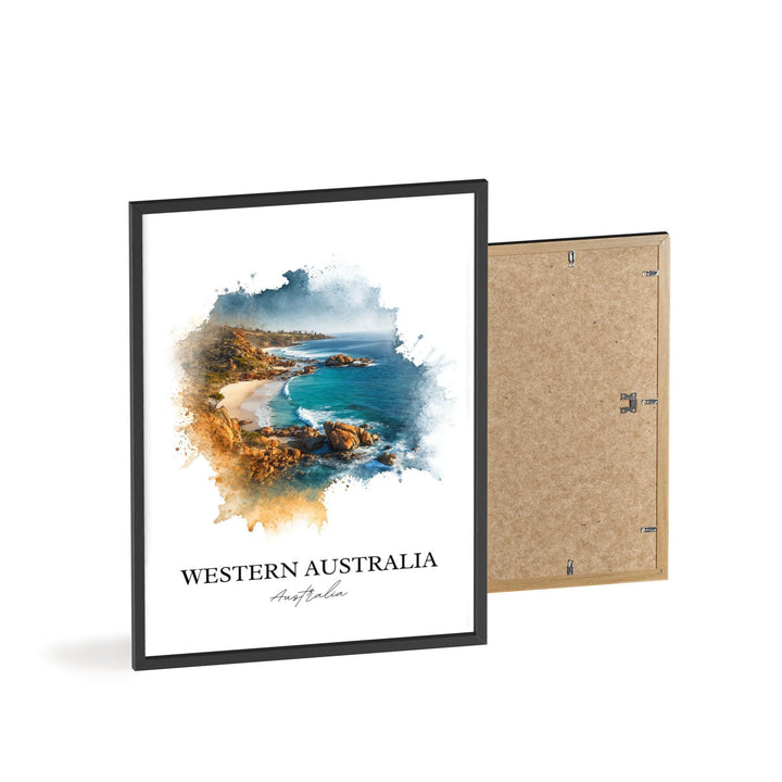 Western Australia Art, Australia Print, Australia Watercolor Art, Western Australia Gift, Travel Print, Travel Poster, Housewarming Gift