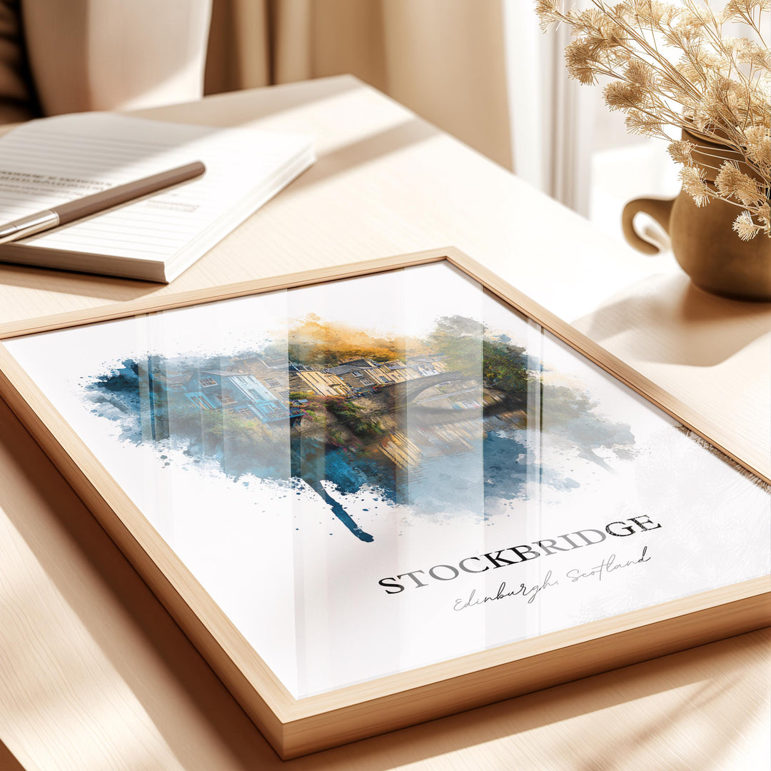 Stockbridge, Edinburgh, Scotland – Watercolor Art Print