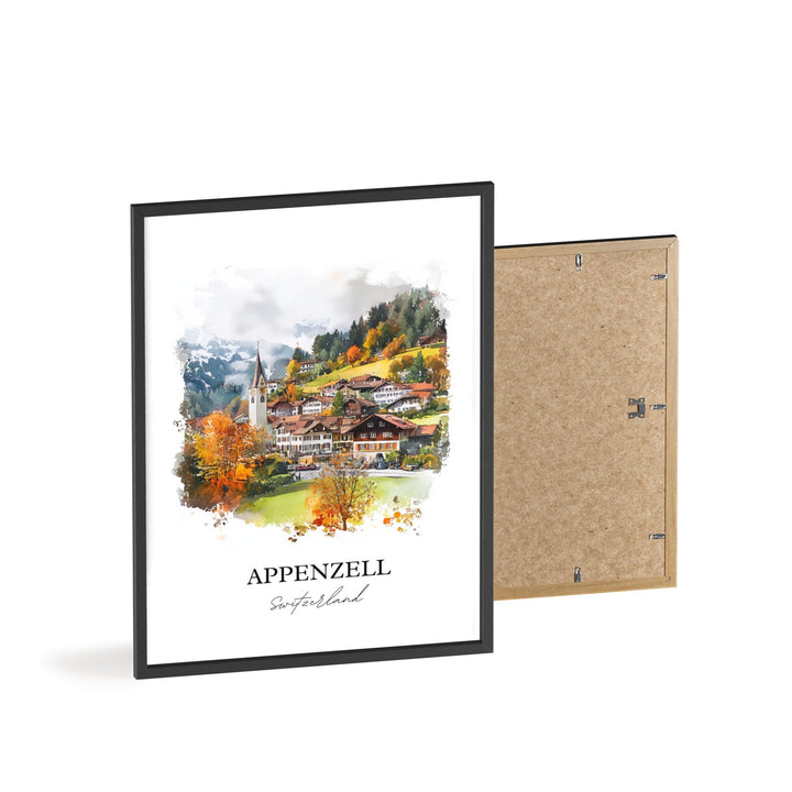Appenzell Travel Print Wall Art Appenzell Wall Hanging Home Décor Appenzell Gift Art Appenzell Switzerland Art Lover Gift Appenzell Poster