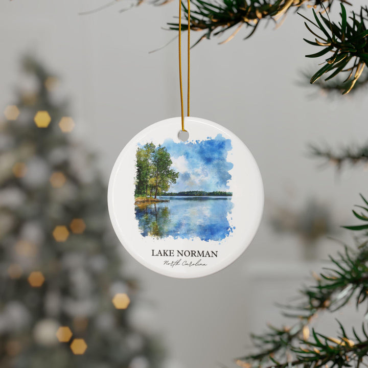 Lake Norman NC Ornament: Unique Lake Norman NC Souvenir, North Carolina Xmas Decor, and Authentic Lake Norman Gift