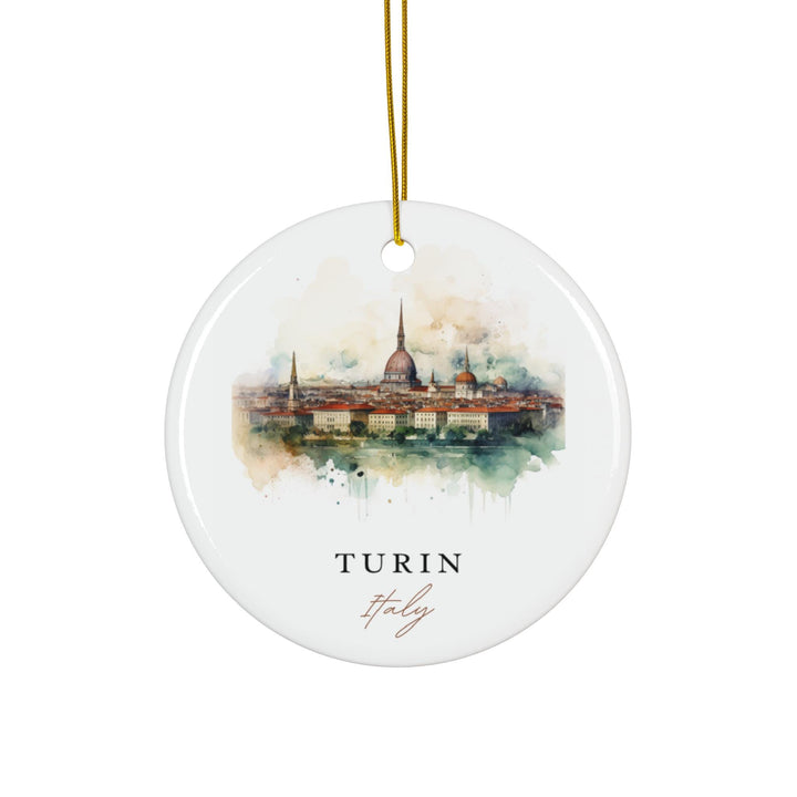 Turin Italy Ornament: Unique Turin Souvenir, Turin Xmas Decor, and Authentic Turin Italy Christmas Gift