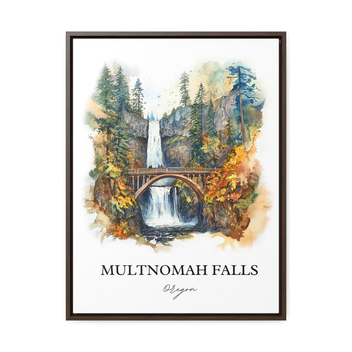Multnomah Falls, USA – Watercolor Art Print