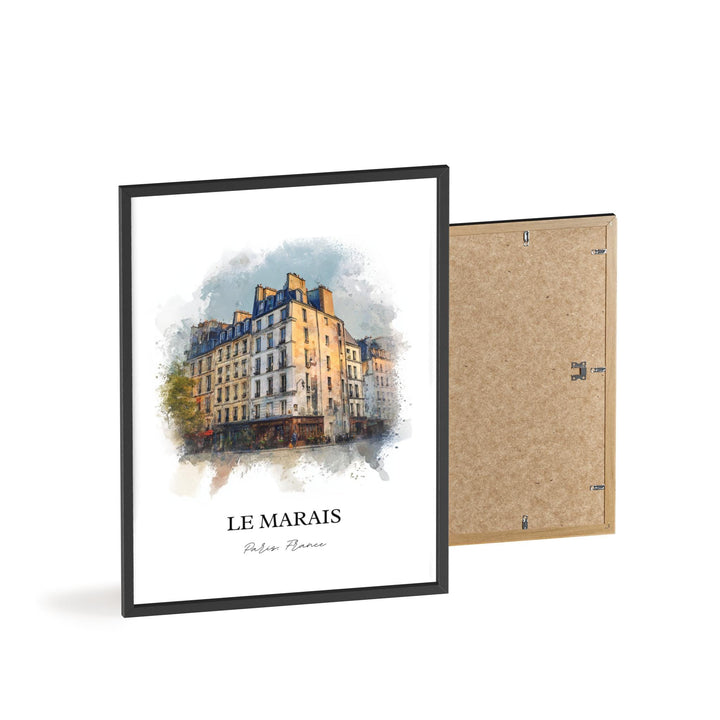 Le Marais, France – Watercolor Art Print