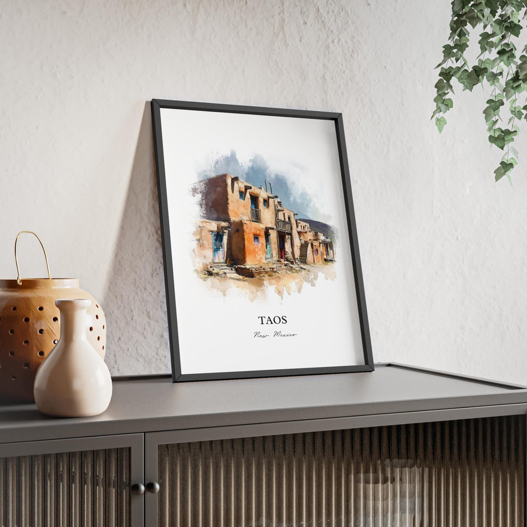 Taos, New Mexico – Watercolor Art Print