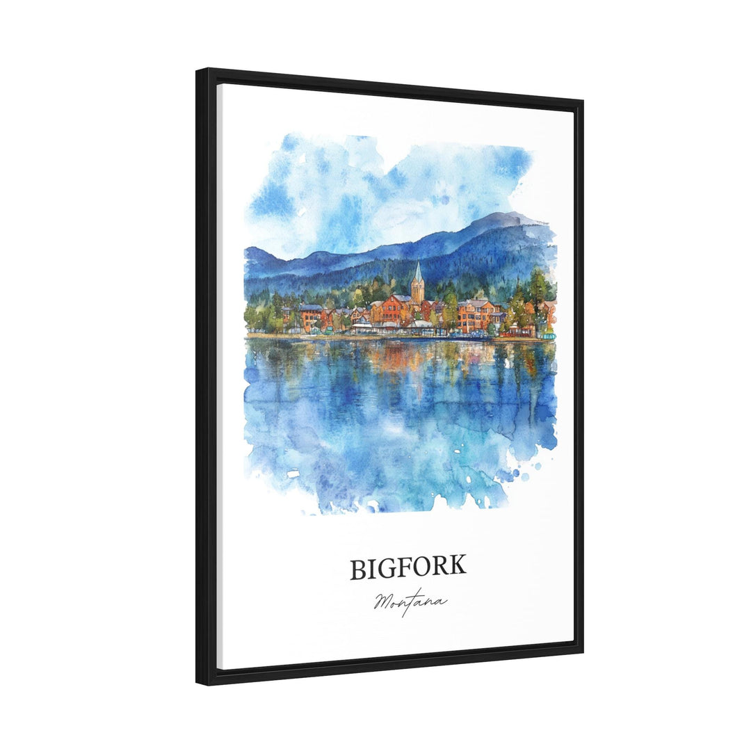 Bigfork, Montana, USA – Watercolor Art Print