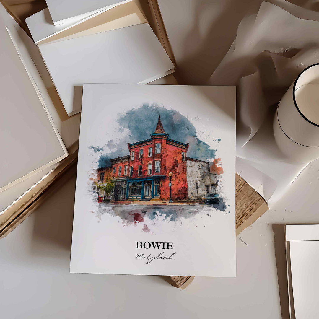 Bowie, Maryland, USA – Watercolor Art Print