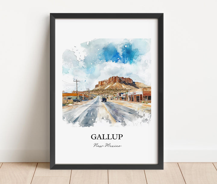 Gallup NM Wall Art, Red Rock Park Print, New Mexico Watercolor Art, Gallup New Mexico Gift, Travel Print, Travel Poster, Housewarming Gift