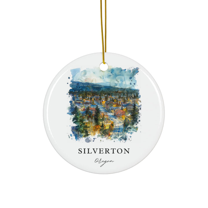 Silverton Oregon Ornament: Unique Silverton OR Souvenir, Silverton Xmas Decor, and Authentic Silverton Oregon Christmas Gift