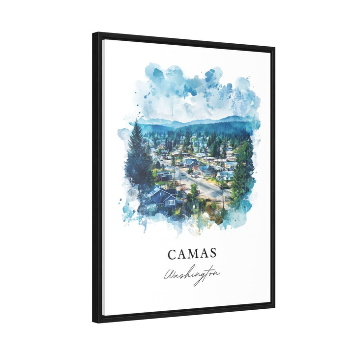 Camas WA Wall Art, Camas Washington Print, Camas Watercolor Art, Clark County WA Gift, Travel Poster, Housewarming Gift
